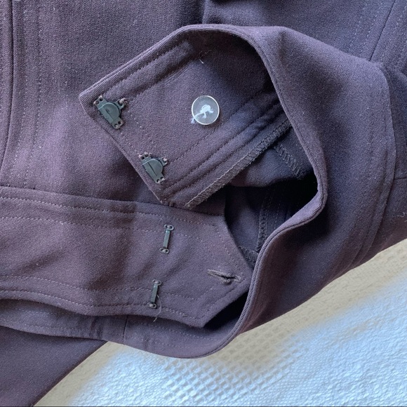 TAÏGA Brown High-rise bootcut Plain-front Trousers size 8 - Picture 8 of 10